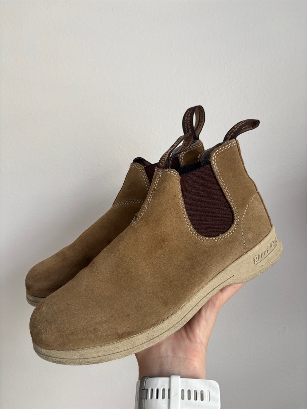 Blundstone 1396 Women's Suede Soft Boots Beige Eva Sand Size 8.5 US/ 5.5 UK
